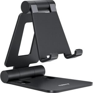 NULAXY Phone Stand, Fully Foldable Angle Height Adjustable Mobile Phone Holder