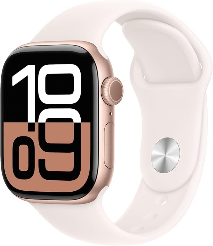 Apple Watch Series 10 GPS 42 mm Smartwatch with Rose Gold Aluminium Case