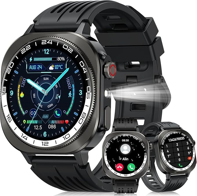 Soudorv Smart Watch for Men Women (Answer/Make Call), 1.43"HD AMOLED Touchscreen