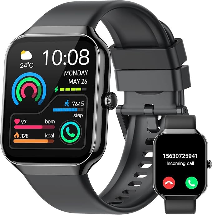 Jugeman Smart Watch for Men Women Answer/Make Calls, 1.96" HD Touch Screen