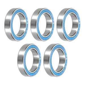 Sourcing map 5pcs 6701-2RS Miniature Deep Groove Ball Bearings 12x18x4mm Double Sealed Bearings
