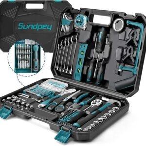 Sundpey Home Tool Kit 257PCs - Portable Complete General Household Essentials Repair Hand DIY Tool Set