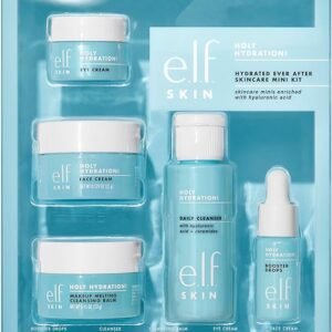 e.l.f. SKIN Hydrated Ever After Skincare Mini Kit, Cleanser, Makeup Remover, Moisturiser & Eye Cream