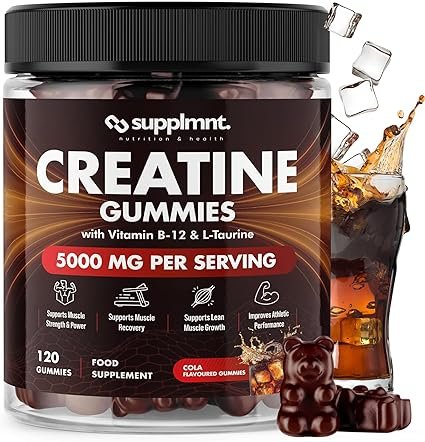 Creatine Gummies 5000mg 120ct Max Strength Muscle Growth/Recovery Supplements for Men & Women